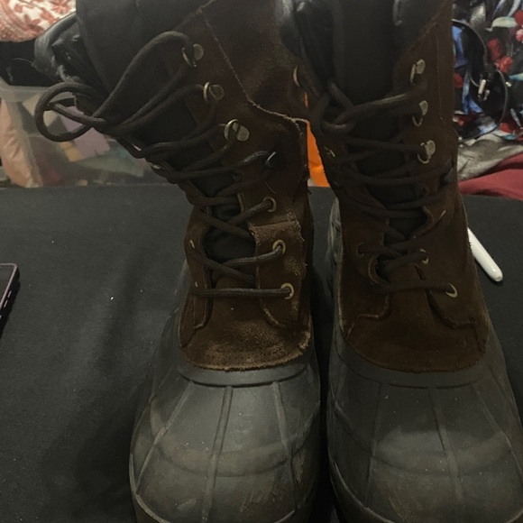 KAMIC NATION-PLUS WK0097 Men\'s SIZE 13‎  Brown and Black Snow BOOTS LACE UP GUC main image 12